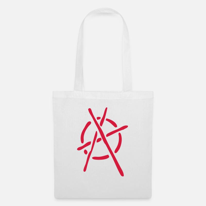 anarchy logo stencil - Sac en tissu - blanc