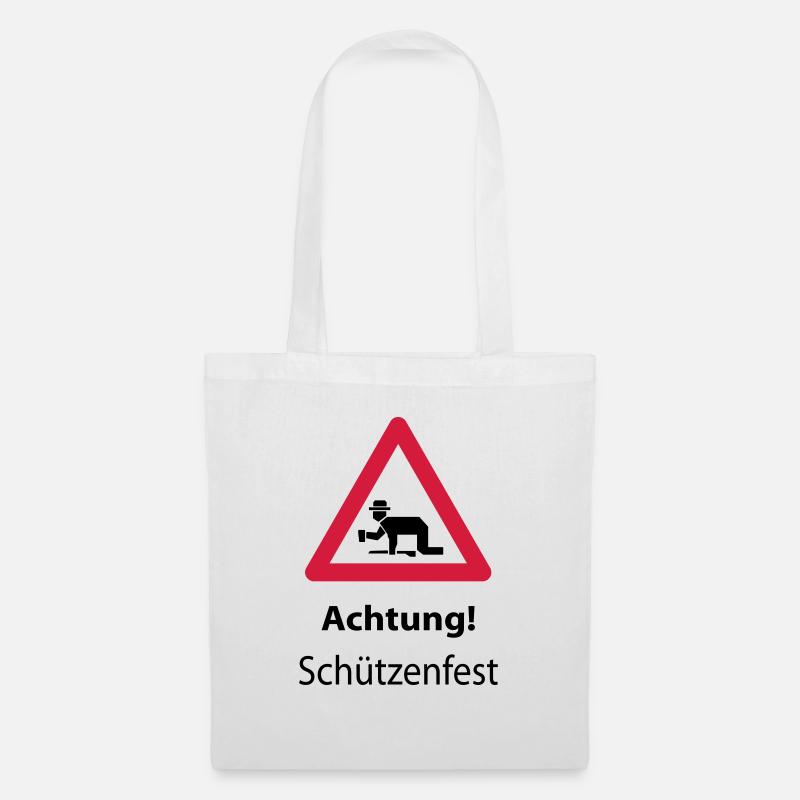Achtung: Schützenfest - Stoffbeutel - Weiß