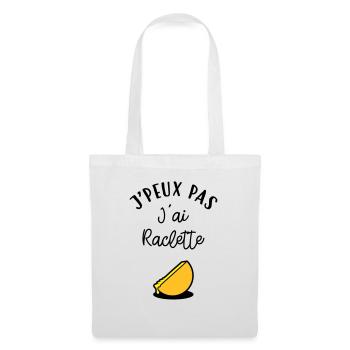J'peux pas J'ai Raclette - Sac en tissu - blanc - Devant
