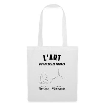 L'art d empiler les pierres - Sac en tissu - blanc - Devant