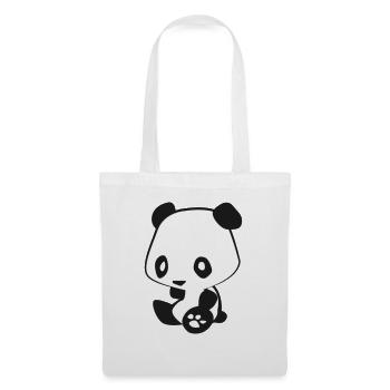 panda - Sac en tissu - blanc - Devant