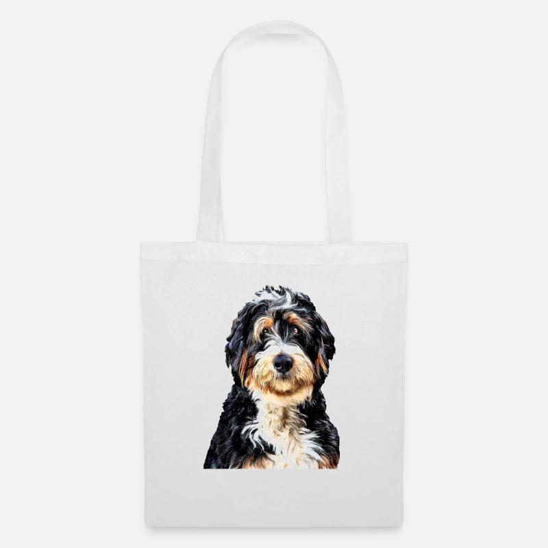 Bernedoodle - Stoffbeutel - Weiß