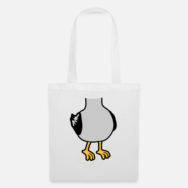 Möwe ohne Kopf Kostüm - Stoffbeutel - Weiß