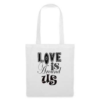 Love Is Around Us - Sac en tissu - blanc - Devant