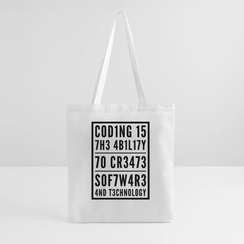 Programmation Coden L337 Leetspeak Saying Sac en tissu