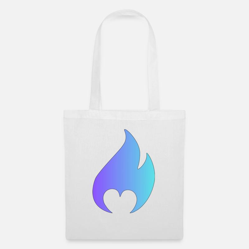 Flame with heart - Tote Bag - white