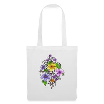 Fleur - Sac en tissu - blanc - Devant