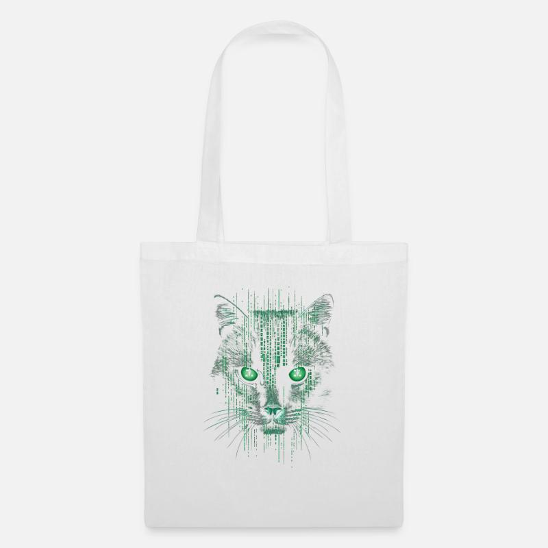 Katze - Stoffbeutel - Weiß