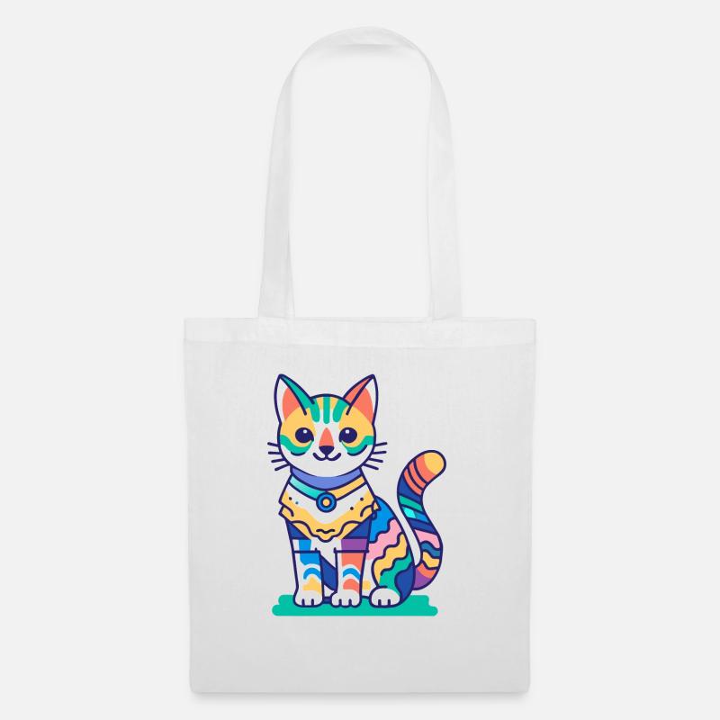 Multicolor Cat - Tote Bag - white