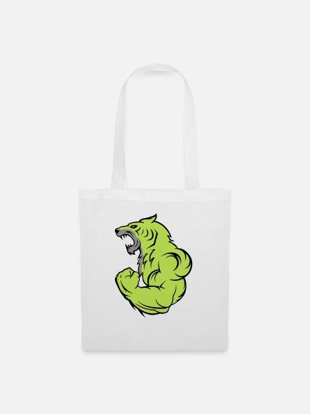 Tigre fort 02 - Sac en tissu - blanc
