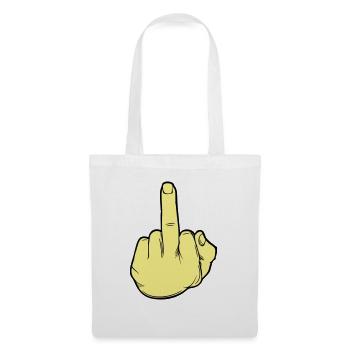 Main du Majeur 02 - Sac en tissu - blanc - Devant