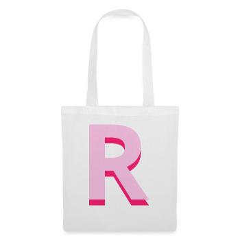 Pop und moderner rosa Buchstabe r - Stoffbeutel - Weiß - Vorne