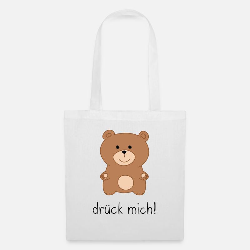drueck mich - Stoffbeutel - Weiß