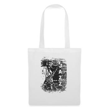 Jazz Saxophone Player - Stoffbeutel - Weiß - Vorne