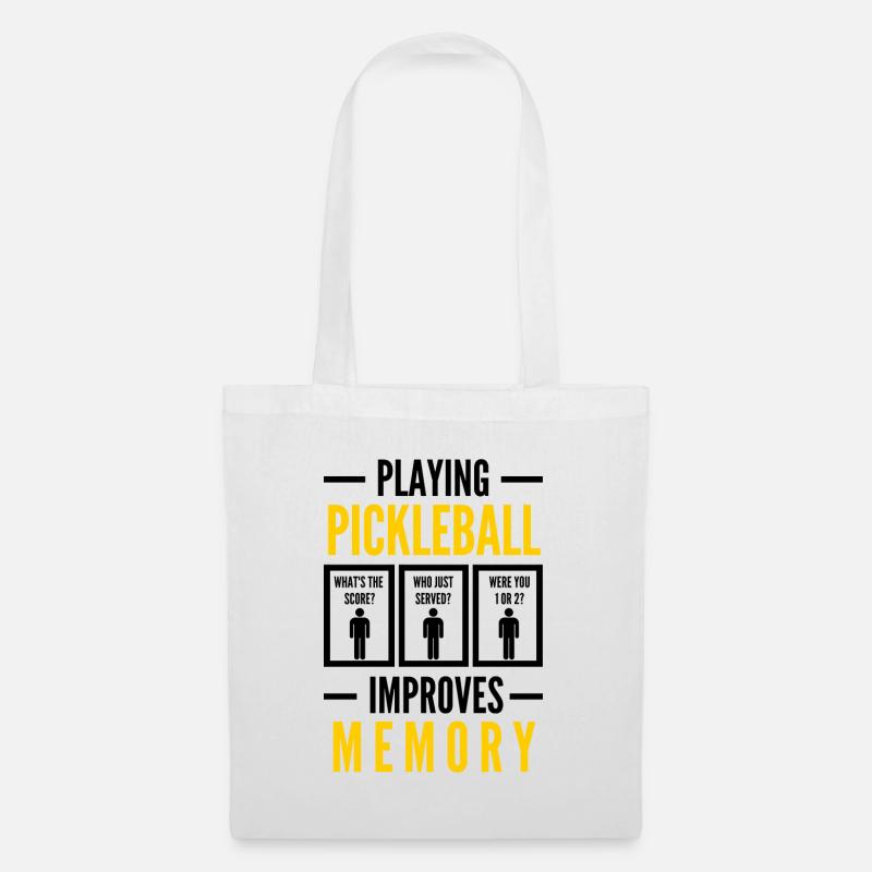 Playing Pickleball Improves Memory - Tote Bag - white