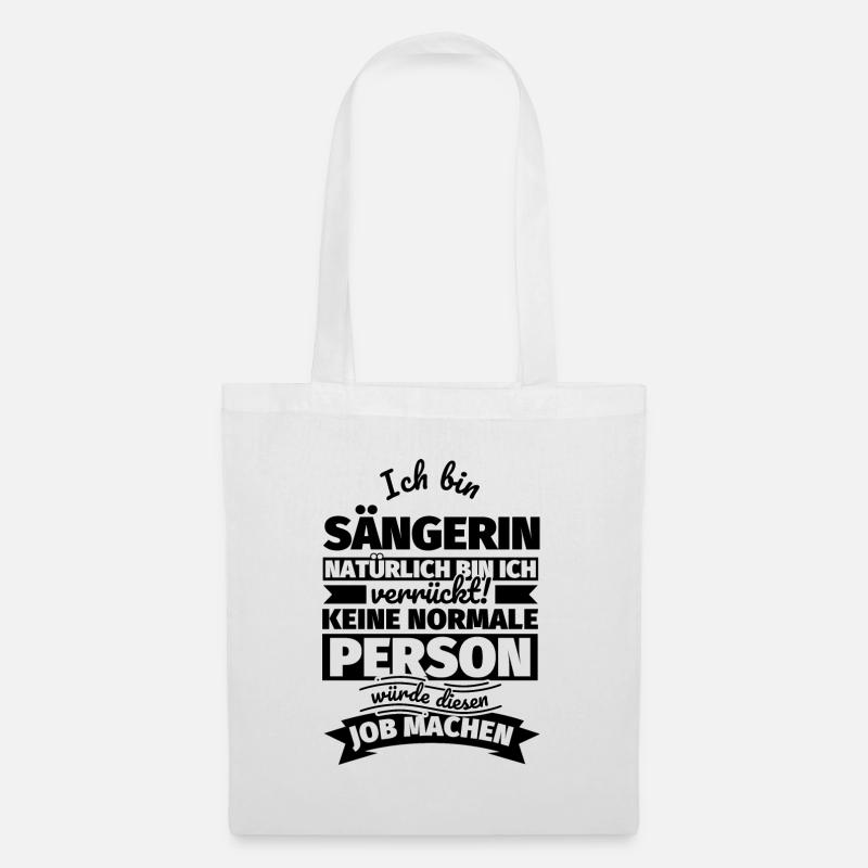 Sängerin Geschenke - Stoffbeutel - Weiß