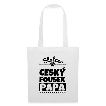 Ceský Fousek lustig Herrchen Hund - Stoffbeutel - Weiß - Vorne