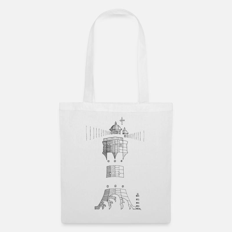 Lighthouse "Roter Sand" - Tote Bag - white