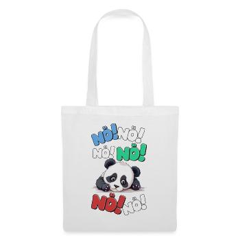 Nö Einfach Nö No Nein Panda Bär Lustig Spruch - Stoffbeutel - Weiß - Vorne