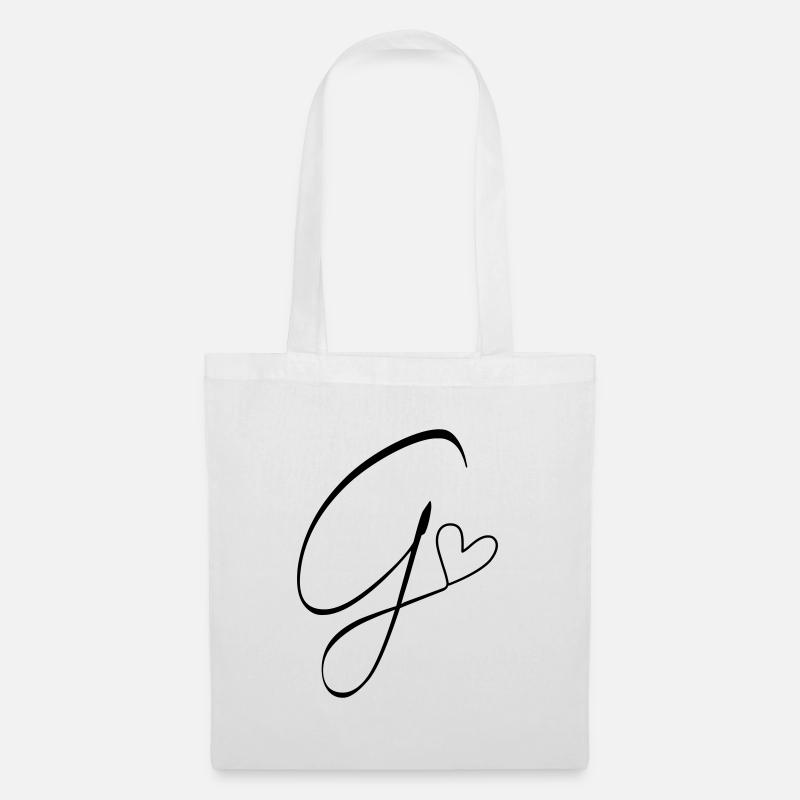 Letter G Letter G Calligraphy - Tote Bag - white