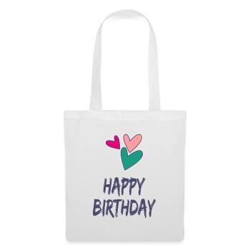 ALLES GUTE ZUM GEBURTSTAG. ALLES GUTE ZUM GEBURTSTAG. JAHRESTAG. - Stoffbeutel - Weiß - Vorne