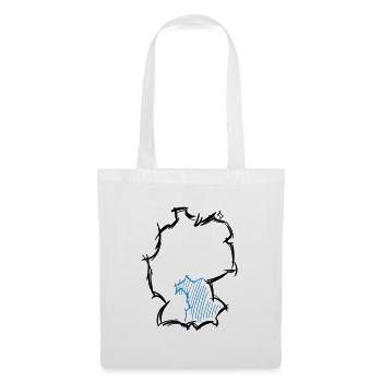 Bavière carte dessinée à la main, carte, bavarois - Sac en tissu - blanc - Devant