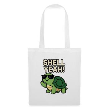 Cool Turtle with Sunglasses and Bold Text - Tote Bag - white - Front