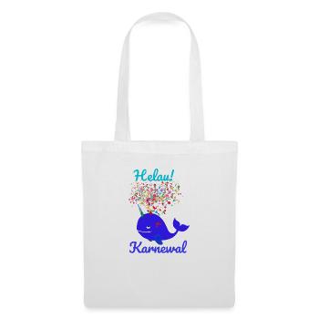 Carnaval, Carnaval, Baleine, Confettis, Helau - Sac en tissu - blanc - Devant