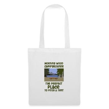 Camping slogan camping - Sac en tissu - blanc - Devant