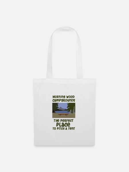 Camping slogan camping - Sac en tissu - blanc