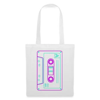 80er 90er Jahre Kassette Mixtape Retro Lustig - Stoffbeutel - Weiß - Vorne