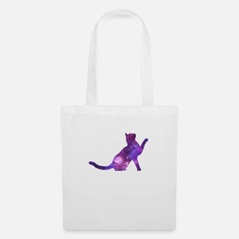 Weltraum Katze - Stoffbeutel - Weiß
