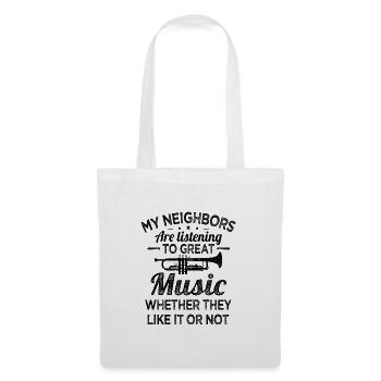 Les voisins de la trompette écoutent de la bonne musique Les trompettistes - Sac en tissu - blanc - Devant