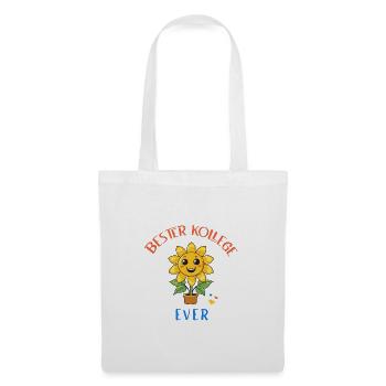 Bester Kollege Ever! Sonnenblume personalisierbar - Stoffbeutel - Weiß - Vorne