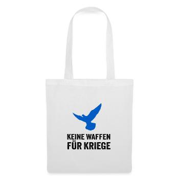 Keine Waffen für Kriege - Stoffbeutel - Weiß - Vorne
