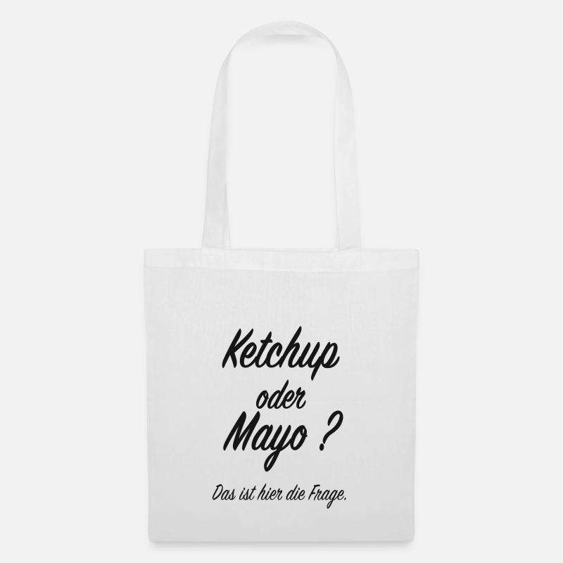 Ketchup oder Mayo - Stoffbeutel - Weiß