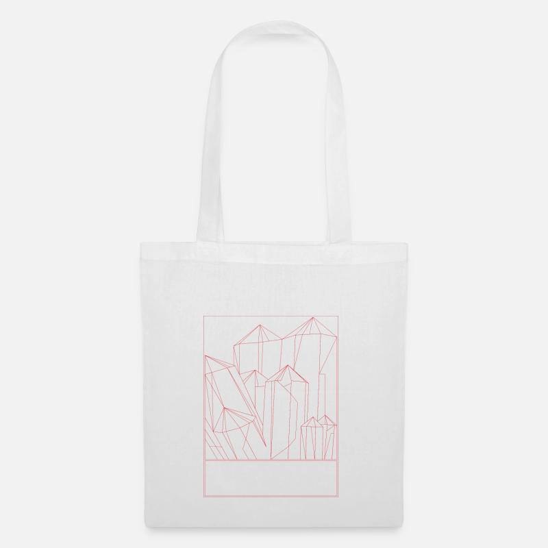 Crystal red - Tote Bag - white