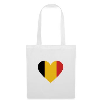 Yellow and red tricolor heart - Tote Bag - white - Front