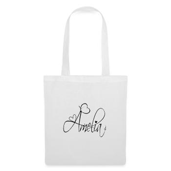 Amelia Name Vorname Mädchen Kalligrafie Dekor - Stoffbeutel - Weiß - Vorne
