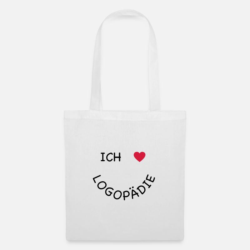 Ich liebe Logopädie - Stoffbeutel - Weiß