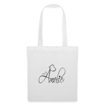 Amelie Last Name First Name Girl Calligraphy Decor - Tote Bag - white - Front