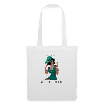 Art Déco - retrouvez-moi au bar - Sac en tissu - blanc - Devant
