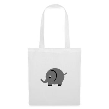 elephant - Tote Bag - white - Front