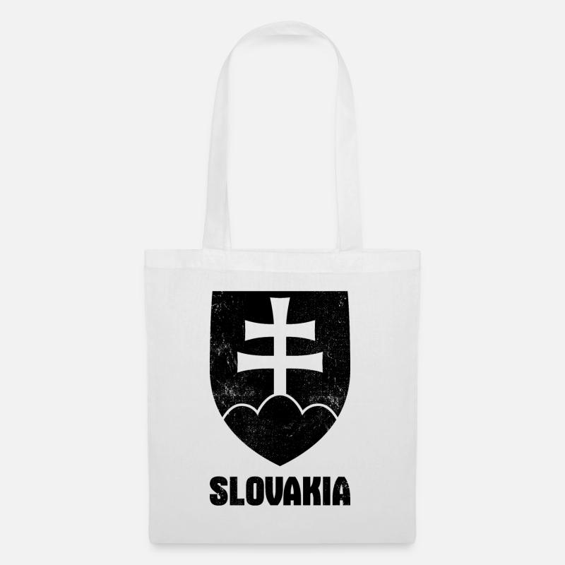 Slowakia Slowakei Wappen Europa Slowakisch - Stoffbeutel - Weiß
