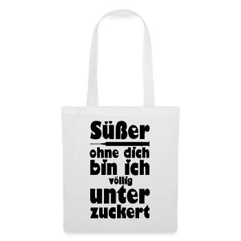 Süßer, Liebe, Paar, verliebt, lustig, Geschenk - Stoffbeutel - Weiß - Vorne