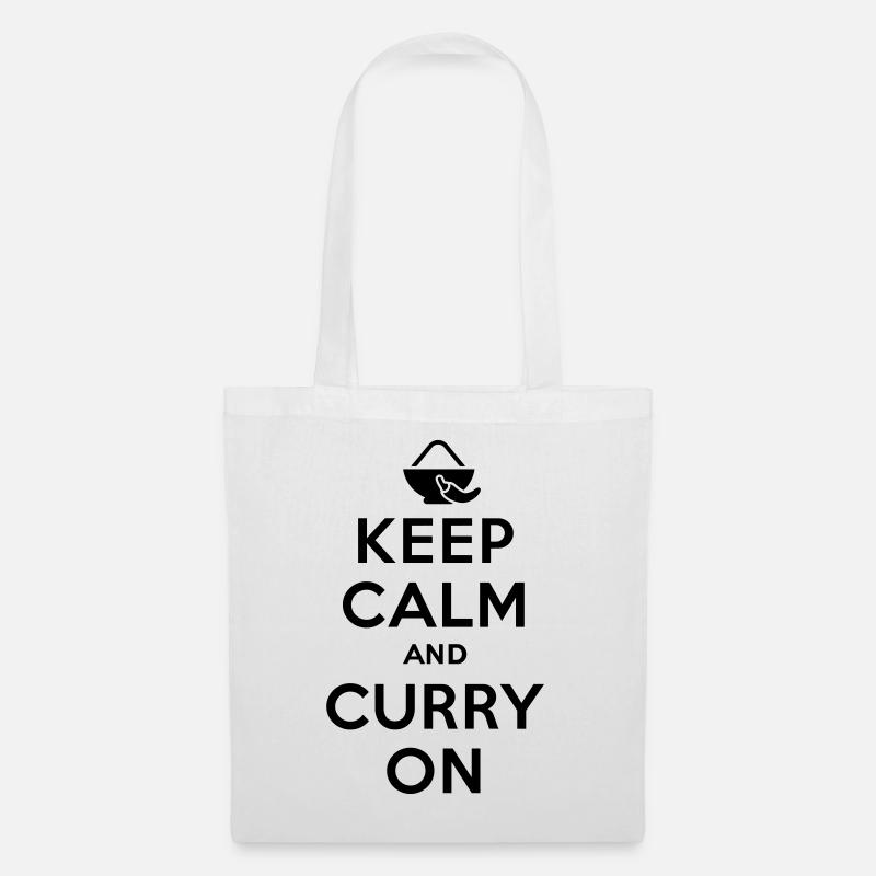Keep calm and curry on - Tote Bag - white
