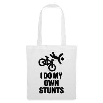 I do my own stunts mountain bike MTB ATB biking - Stoffbeutel - Weiß - Vorne