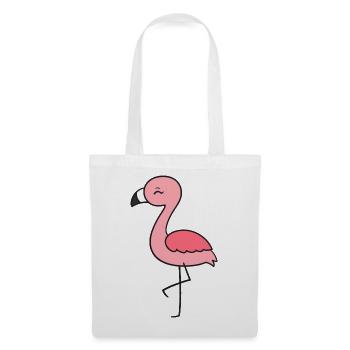 Flamingo - Stoffbeutel - Weiß - Vorne