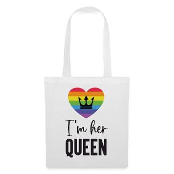 Mois de la fierté LGBT - Je suis sa reine - Sac en tissu - blanc - Devant