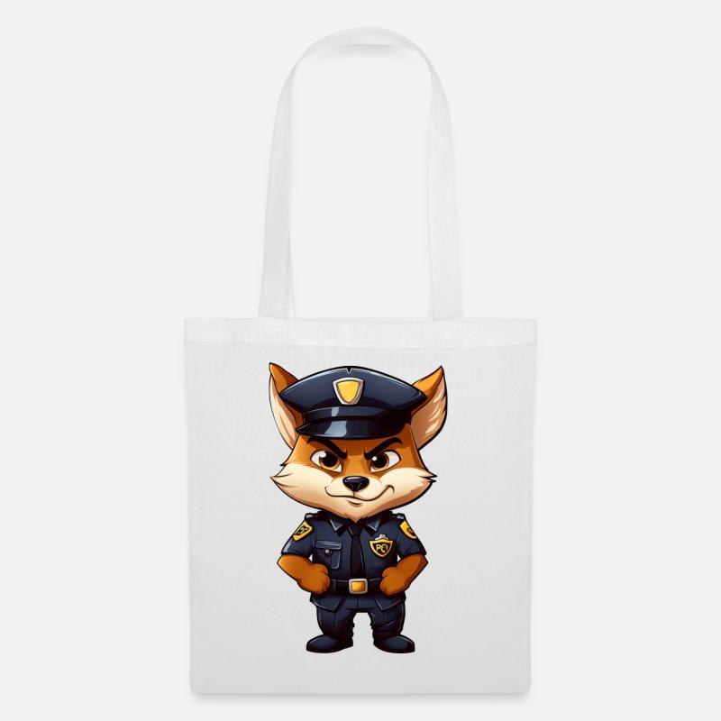 Polizei Fuchs - Stoffbeutel - Weiß